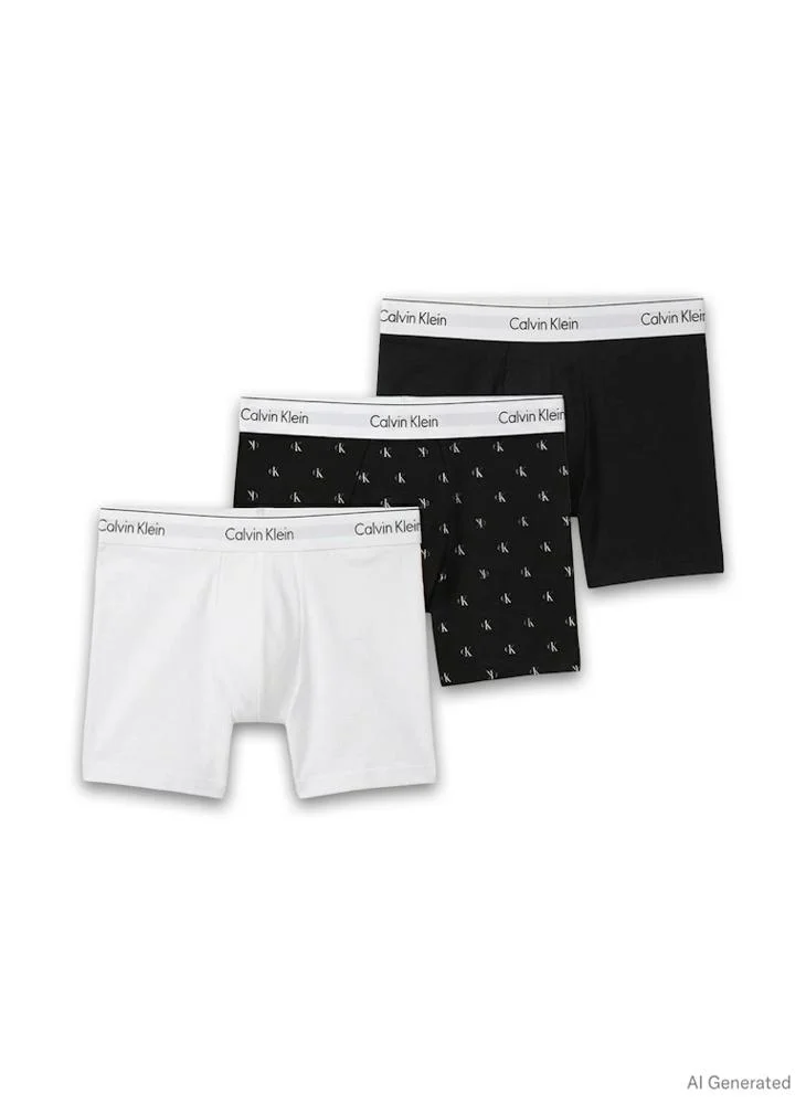 CALVIN KLEIN 3 Pack Boxer Briefs - Icon Cotton Stretch